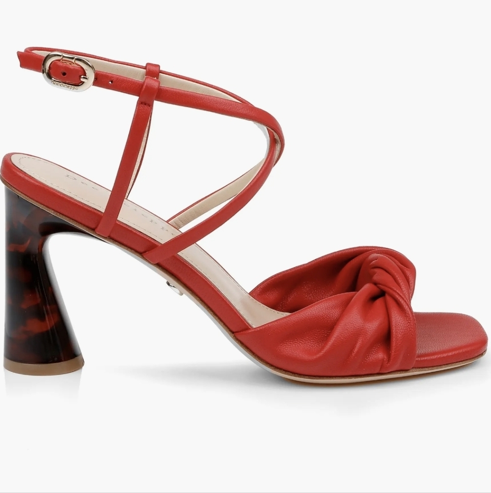 Dee Ocleppo Red Knotted Heels - Picture 3 of 8